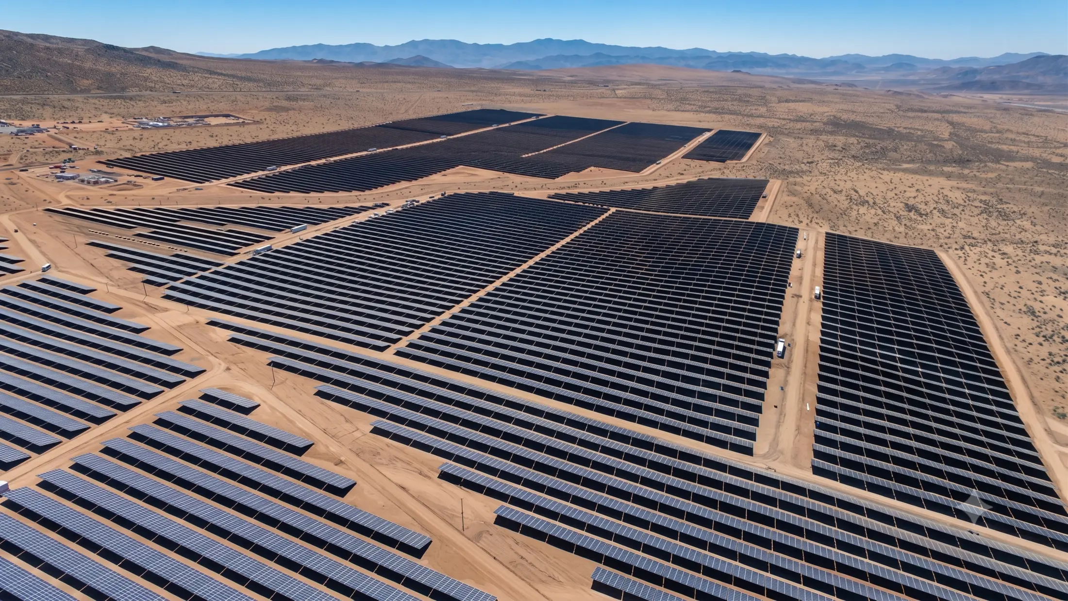 Planta solar en el desierto de Atacama